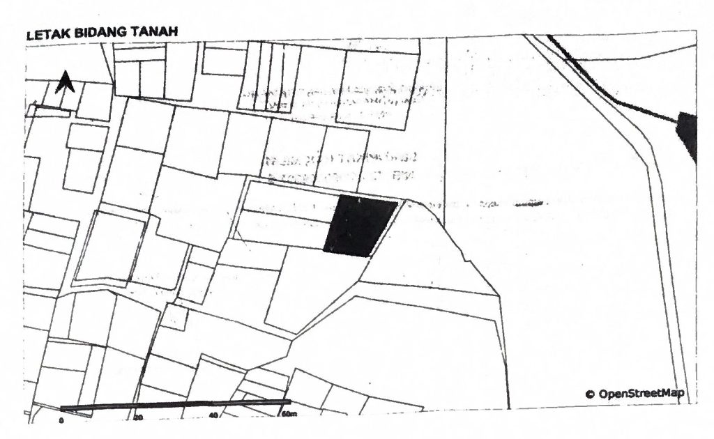 letak bidang tanah